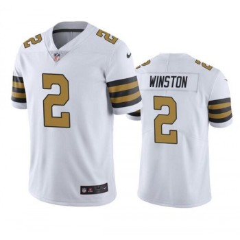 Women's New Orleans Saints #2 Jameis Winston White Color Rush Limited Stitched Jersey(Run Small) Women's New Orleans Saints #2 Jameis Winston White Color Rush Limited Stitched Jersey(Run Small)