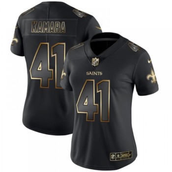 Women's New Orleans Saints #41 Alvin Kamara 2019 Black Gold Edition Stitched NFL Jersey(Run Small) Women's New Orleans Saints #41 Alvin Kamara 2019 Black Gold Edition Stitched NFL Jersey(Run Small)