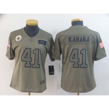 Women's New Orleans Saints #41 Alvin Kamara 2019 Camo Salute To Service Stitched NFL Jersey(Run Small) Women's New Orleans Saints #41 Alvin Kamara 2019 Camo Salute To Service Stitched NFL Jersey(Run Small)
