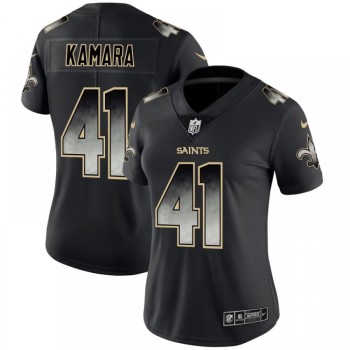 Women's New Orleans Saints #41 Alvin Kamara Black 2019 Smoke Fashion Limited Stitched NFL Jersey(Run Small) Women's New Orleans Saints #41 Alvin Kamara Black 2019 Smoke Fashion Limited Stitched NFL Jersey(Run Small)