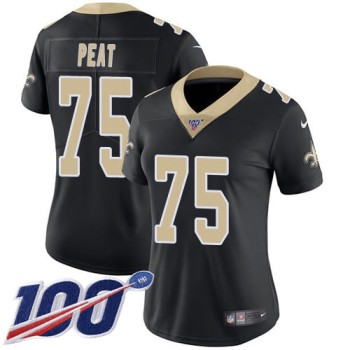 Women's New Orleans Saints #75 Andrus Peat 100th Season Black Vapor Untouchable Limited Stitched Jersey(Run Small) Women's New Orleans Saints #75 Andrus Peat 100th Season Black Vapor Untouchable Limited Stitched Jersey(Run Small)