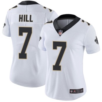 Women's New Orleans Saints #7 Taysom Hill White Vapor Untouchable Limited Stitched Jersey(Run Small) Women's New Orleans Saints #7 Taysom Hill White Vapor Untouchable Limited Stitched Jersey(Run Small)