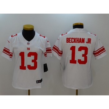 Women's New York Giants #13 Odell Beckham Jr. White Vapor Untouchable Limited Jersey Women's New York Giants #13 Odell Beckham Jr. White Vapor Untouchable Limited Jersey