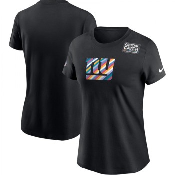 Women's New York Giants 2020 Black Sideline Crucial Catch Performance T-Shirt(Run Small) Women's New York Giants 2020 Black Sideline Crucial Catch Performance T-Shirt(Run Small)