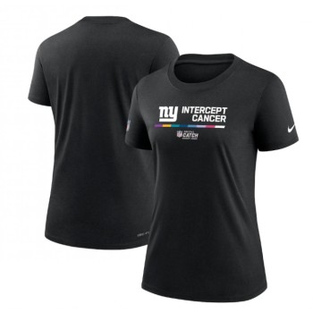 Women's New York Giants 2022 Black Crucial Catch Performance T-Shirt(Run Small) Women's New York Giants 2022 Black Crucial Catch Performance T-Shirt(Run Small)