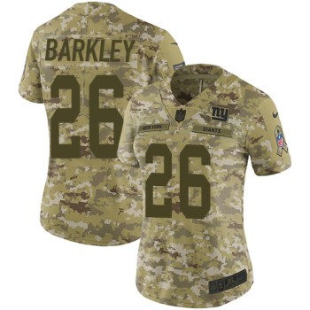 Women's New York Giants #26 Saquon Barkley 2018 Camo Salute to Service Limited Stitched NFL Jersey Women's New York Giants #26 Saquon Barkley 2018 Camo Salute to Service Limited Stitched NFL Jersey