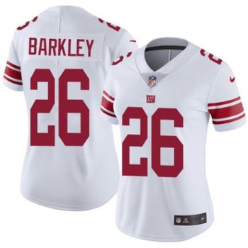 Women's New York Giants #26 Saquon Barkley White 2018 NFL Draft Vapor Untouchable Limited Stitched Jersey Women's New York Giants #26 Saquon Barkley White 2018 NFL Draft Vapor Untouchable Limited Stitched Jersey
