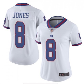 Women's New York Giants #8 Daniel Jones White Color Rush Limited Stitched NFL Jersey(Run Small) Women's New York Giants #8 Daniel Jones White Color Rush Limited Stitched NFL Jersey(Run Small)