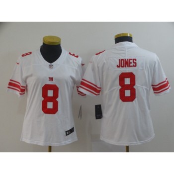 Women's New York Giants #8 Daniel Jones White Vapor Untouchable Limited Stitched NFL Jersey(Run Small) Women's New York Giants #8 Daniel Jones White Vapor Untouchable Limited Stitched NFL Jersey(Run Small)
