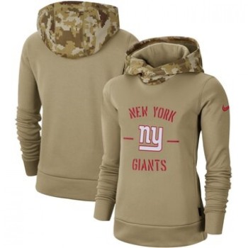 Women's New York Giants Khaki 2019 Salute to Service Therma Pullover Hoodie(Run Small) Women's New York Giants Khaki 2019 Salute to Service Therma Pullover Hoodie(Run Small)