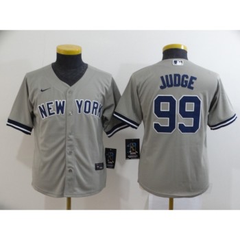Women's New York Yankees #99 Aaron Judge Grey Cool Base Stitched MLB Jersey(Run Small)