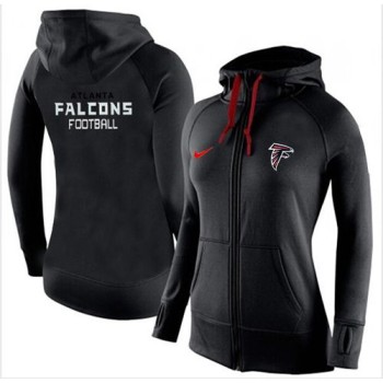Women's Atlanta Falcons Full-Zip Performance Hoodie Black Women's Atlanta Falcons Full-Zip Performance Hoodie Black