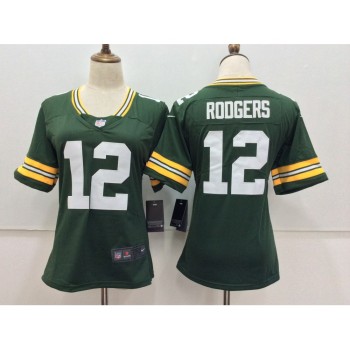 Women's Green Bay Packers #12 Rodgers Green Limited Stitched NFL Jersey Women's Green Bay Packers #12 Rodgers Green Limited Stitched NFL Jersey