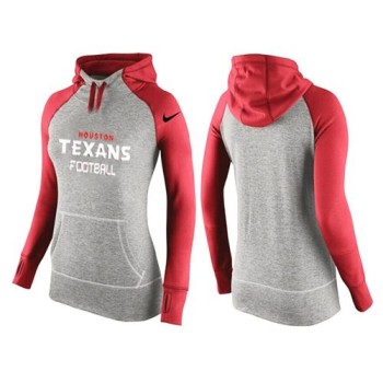 Women's Houston Texans Performance Hoodie Grey & Red_1 Women's Houston Texans Performance Hoodie Grey & Red_1