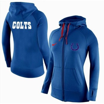 Women's Indianapolis Colts Full-Zip Performance Hoodie Blue Women's Indianapolis Colts Full-Zip Performance Hoodie Blue