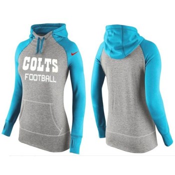 Women's Indianapolis Colts Performance Hoodie Grey & Light Blue Women's Indianapolis Colts Performance Hoodie Grey & Light Blue