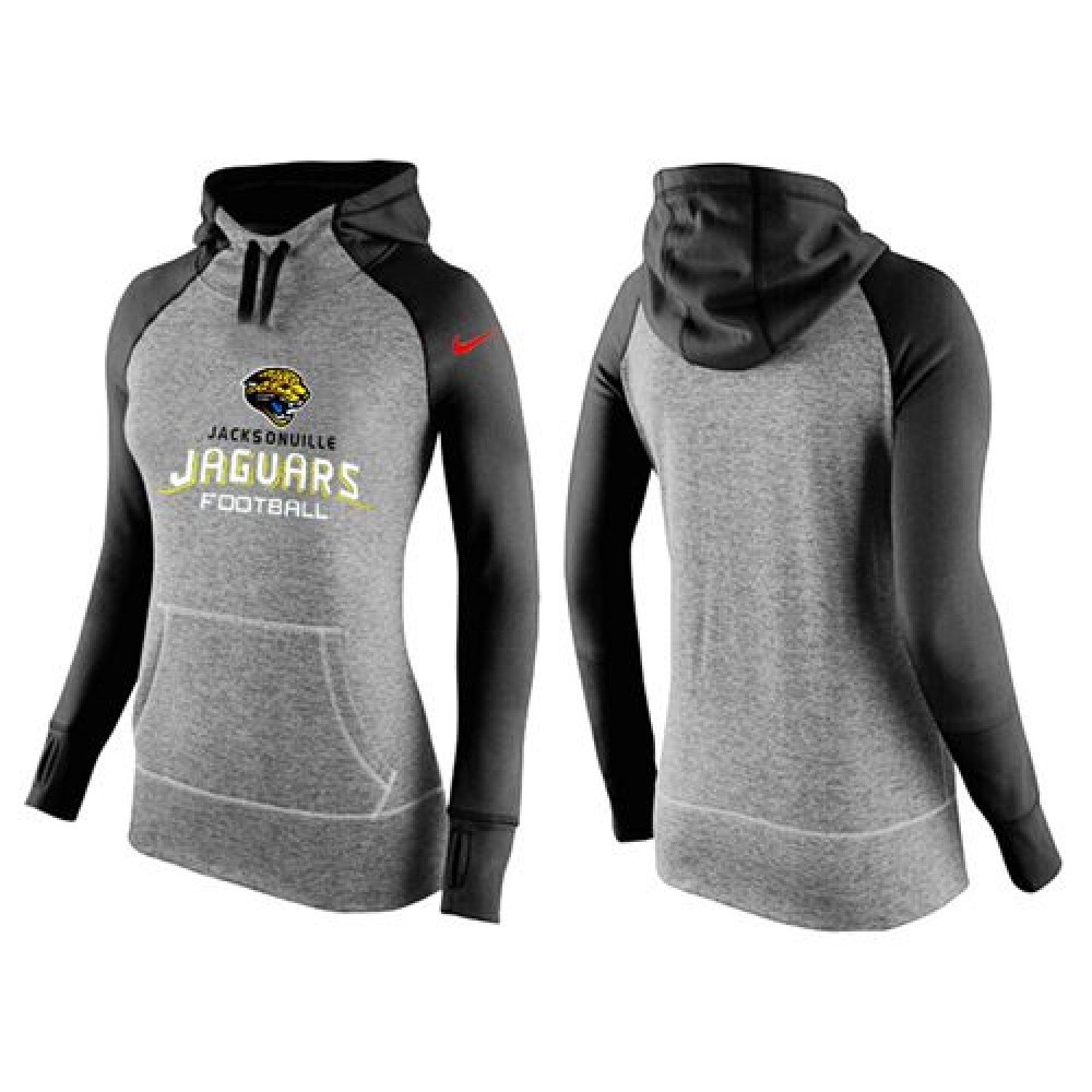 Women's Jacksonville Jaguars Performance Hoodie Grey & Black
