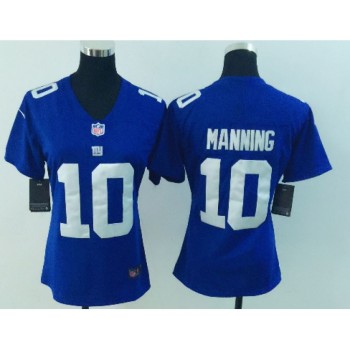 Women's New York Giants #10 Eli Manning Blue Vapor Untouchable Limited Stitched NFL Jersey Women's New York Giants #10 Eli Manning Blue Vapor Untouchable Limited Stitched NFL Jersey