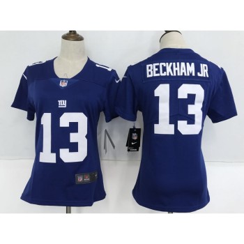 Women's New York Giants #13 Odell Beckham Jr Royal Blue Team Color Stitched NFL Vapor Untouchable Limited Jersey Women's New York Giants #13 Odell Beckham Jr Royal Blue Team Color Stitched NFL Vapor Untouchable Limited Jersey