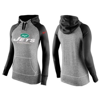 Women's New York Jets Performance Hoodie Grey & Black