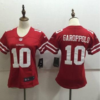 Women's San Francisco 49ers #10 Jimmy Garoppolo Red Untouchable Limited Stitched NFL Jersey Women's San Francisco 49ers #10 Jimmy Garoppolo Red Untouchable Limited Stitched NFL Jersey