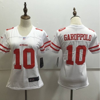 Women's San Francisco 49ers #10 Jimmy Garoppolo White Untouchable Limited Stitched NFL Jersey Women's San Francisco 49ers #10 Jimmy Garoppolo White Untouchable Limited Stitched NFL Jersey
