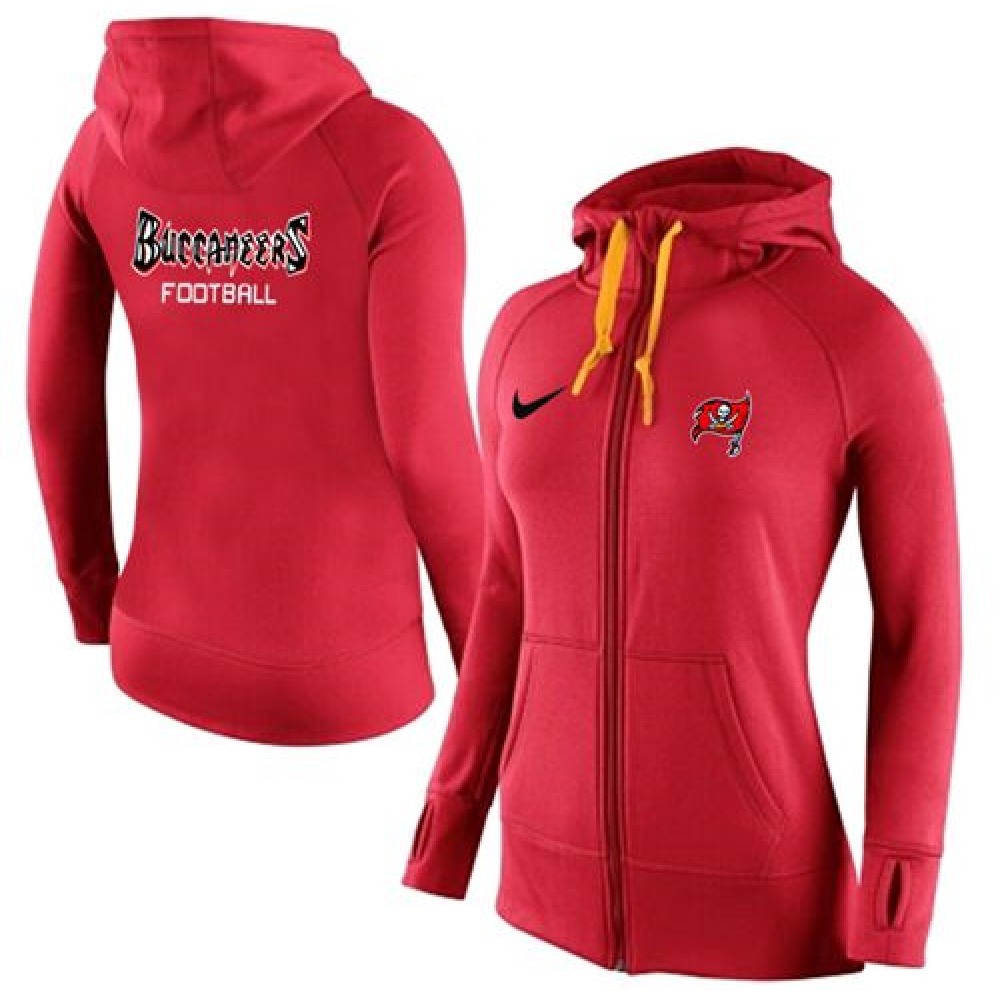 Women's Tampa Bay Buccaneers Full-Zip Performance Hoodie Red