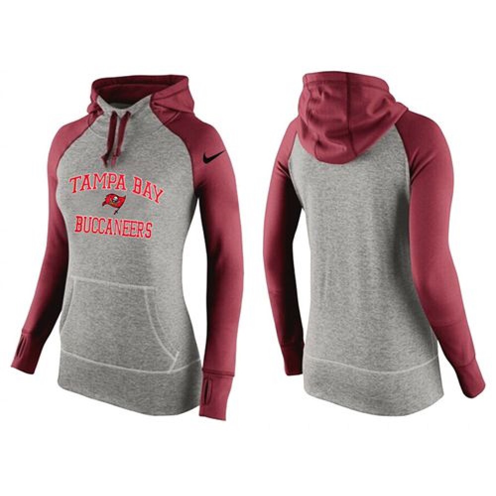 Women's Tampa Bay Buccaneers Performance Hoodie Grey & Red_2