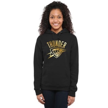 Women's Oklahoma City Thunder Gold Collection Pullover Hoodie Black Women's Oklahoma City Thunder Gold Collection Pullover Hoodie Black