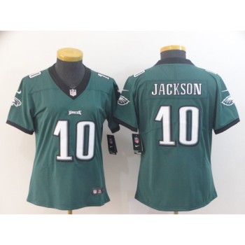 Women's Philadelphia Eagles #10 DeSean Jackson Green Vapor Untouchable LimitedStitched NFL Jersey(Run Small) Women's Philadelphia Eagles #10 DeSean Jackson Green Vapor Untouchable LimitedStitched NFL Jersey(Run Small)