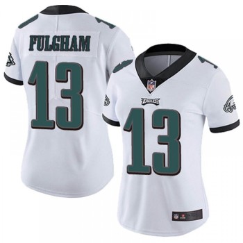 Women's Philadelphia Eagles #13 Travis Fulgham White Vapor Untouchable Limited Stitched NFL Jersey(Run Small) Women's Philadelphia Eagles #13 Travis Fulgham White Vapor Untouchable Limited Stitched NFL Jersey(Run Small)