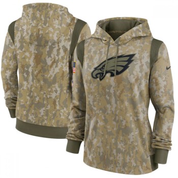 Women's Philadelphia Eagles 2021 Camo Salute To Service Therma Performance Pullover Hoodie(Run Small) Women's Philadelphia Eagles 2021 Camo Salute To Service Therma Performance Pullover Hoodie(Run Small)