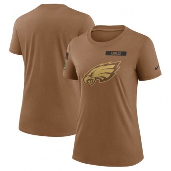 Women's Philadelphia Eagles 2023 Brown Salute To Service Legend Performance T-Shirt(Run Small) Women's Philadelphia Eagles 2023 Brown Salute To Service Legend Performance T-Shirt(Run Small)