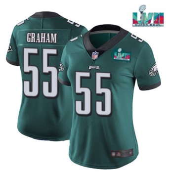 Women's Philadelphia Eagles #55 Brandon Graham Green Super Bowl LVII PatchVapor Untouchable Limited Stitched Football Jersey(Run Small) Women's Philadelphia Eagles #55 Brandon Graham Green Super Bowl LVII PatchVapor Untouchable Limited Stitched Football Jersey(Run Small)