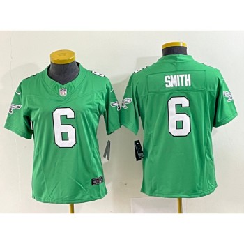 Women's Philadelphia Eagles #6 DeVonta Smith Green 2023 F.U.S.E. Stitched Football Jersey(Run Small) Women's Philadelphia Eagles #6 DeVonta Smith Green 2023 F.U.S.E. Stitched Football Jersey(Run Small)