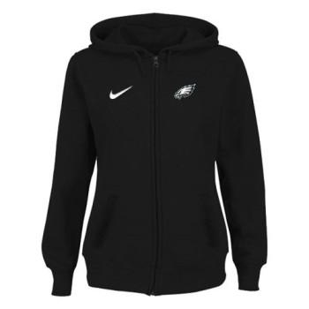Women's Philadelphia Eagles Stadium Rally Full Zip Hoodie Black Women's Philadelphia Eagles Stadium Rally Full Zip Hoodie Black