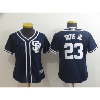 Women's San Diego Padres #23 Fernando Tatis Jr. Navy Cool Base Stitched MLB Jersey Women's San Diego Padres #23 Fernando Tatis Jr. Navy Cool Base Stitched MLB Jersey