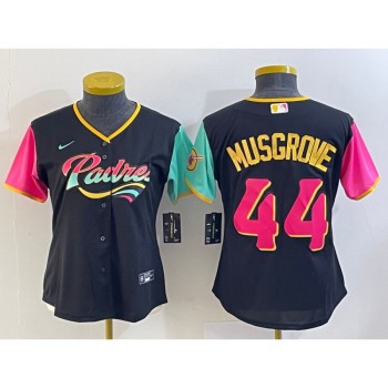 Women's San Diego Padres #44 Joe Musgrove Black City Connect Stitched Baseball Jersey(Run Small) Women's San Diego Padres #44 Joe Musgrove Black City Connect Stitched Baseball Jersey(Run Small)