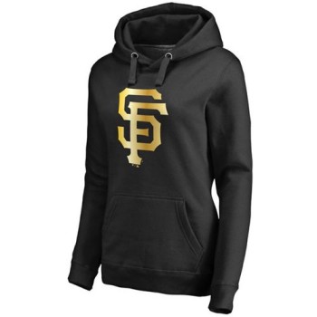 Women's San Francisco Giants Gold Collection Pullover Hoodie Black Women's San Francisco Giants Gold Collection Pullover Hoodie Black