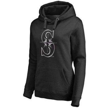 Women's Seattle Mariners Platinum Collection Pullover Hoodie Black Women's Seattle Mariners Platinum Collection Pullover Hoodie Black