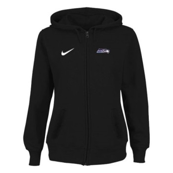 Women's Seattle Seahawks Stadium Rally Full Zip Hoodie Black Women's Seattle Seahawks Stadium Rally Full Zip Hoodie Black