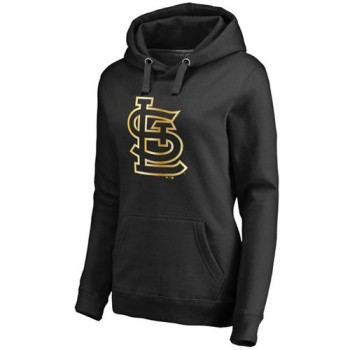 Women's St.Louis Cardinals Gold Collection Pullover Hoodie Black Women's St.Louis Cardinals Gold Collection Pullover Hoodie Black