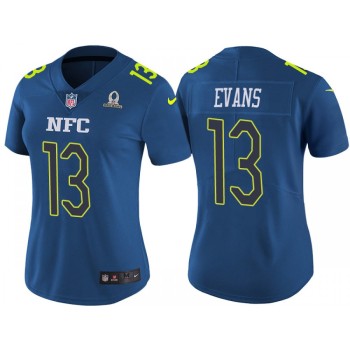 Women's Tampa Bay Buccaneers #13 Mike Evans Blue Pro Bowl Stitched NFL Jersey(Run Small) Women's Tampa Bay Buccaneers #13 Mike Evans Blue Pro Bowl Stitched NFL Jersey(Run Small)
