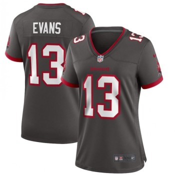 Women's Tampa Bay Buccaneers #13 Mike Evans Grey Limited Stitched Jersey(Run Small) Women's Tampa Bay Buccaneers #13 Mike Evans Grey Limited Stitched Jersey(Run Small)