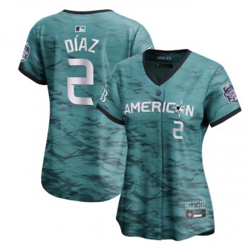 Women's Tampa Bay Rays #2 Yandy Diaz Teal 2023 All-star Stitched Baseball Jersey(Run Small) Women's Tampa Bay Rays #2 Yandy Diaz Teal 2023 All-star Stitched Baseball Jersey(Run Small)