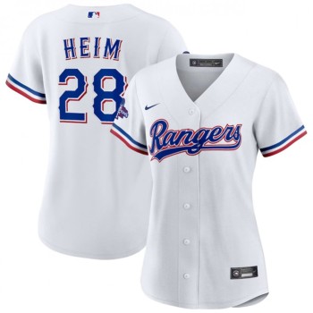Women's Texas Rangers #28 Jonah Heim White 2023 World Series Champions Stitched Baseball Jersey(Run Small) Women's Texas Rangers #28 Jonah Heim White 2023 World Series Champions Stitched Baseball Jersey(Run Small)
