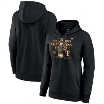 Women's Texas Rangers Black 2023 World Series Champions Parade Pullover Hoodie(Run Small) Women's Texas Rangers Black 2023 World Series Champions Parade Pullover Hoodie(Run Small)