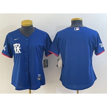 Women's Texas Rangers Blank Royal 2023 City Connect Stitched Baseball Jersey(Run Small) Women's Texas Rangers Blank Royal 2023 City Connect Stitched Baseball Jersey(Run Small)