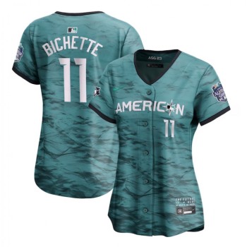 Women's Toronto Blue Jays #11 Bo Bichette Teal 2023 All-star Stitched Baseball Jersey(Run Small) Women's Toronto Blue Jays #11 Bo Bichette Teal 2023 All-star Stitched Baseball Jersey(Run Small)