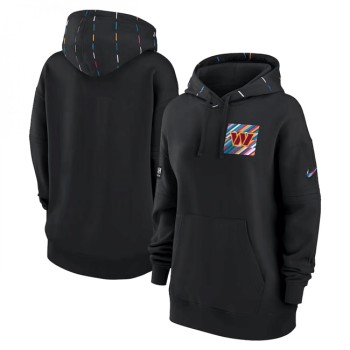Women's Washington Commanders Black 2023 Crucial Catch Club Pullover Hoodie(Run Small) Women's Washington Commanders Black 2023 Crucial Catch Club Pullover Hoodie(Run Small)